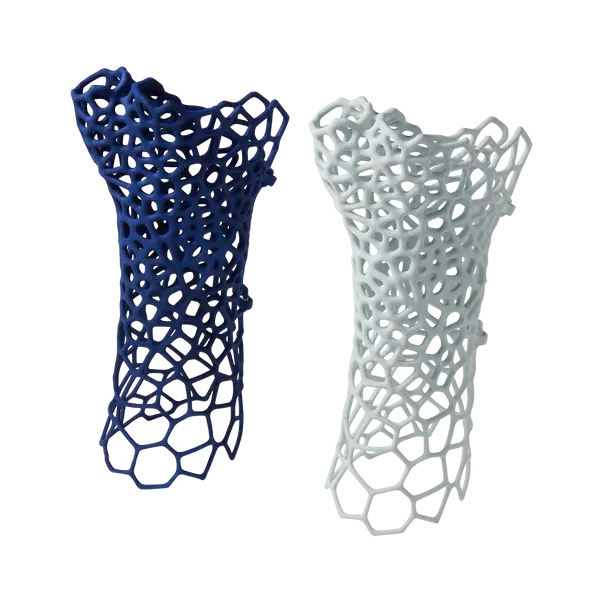 Image shows 3D printed medical model or orthotic in Nylon 12 Powder White by Formlabs