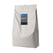 Image shows Formlabs  Nylon 12 Grey Powder for SLS 3D Printing in a 10 Kg bag packaging