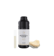 Dental resin bottle HeyGears Try-in UV 2.0 with a 3D printed model 
