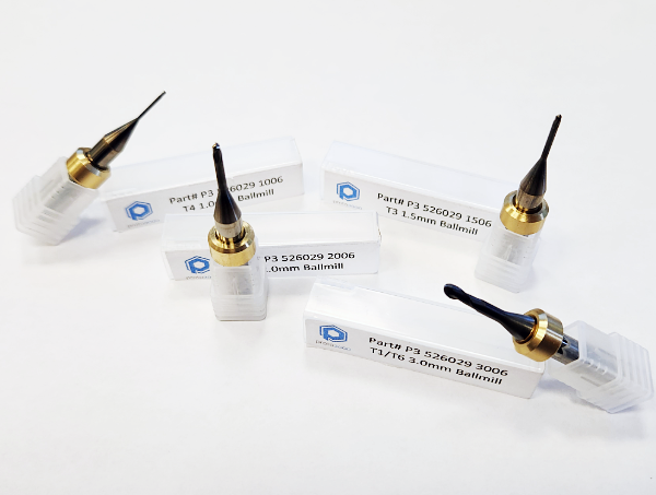 P3 Performance T1/T6 Ball Mill Titanium & Cobalt-Chrome, 3.0 | 6.0 mm