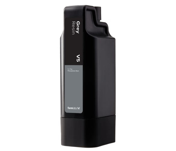 Formlabs Grey V5 Resin for Formlabs Form 4 SLA 3D printer | Image of resin cartridge