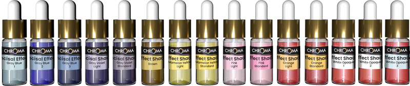 B&D Dental Technologies CHROMA Effect Shades for pre-sinter zirconia pucks