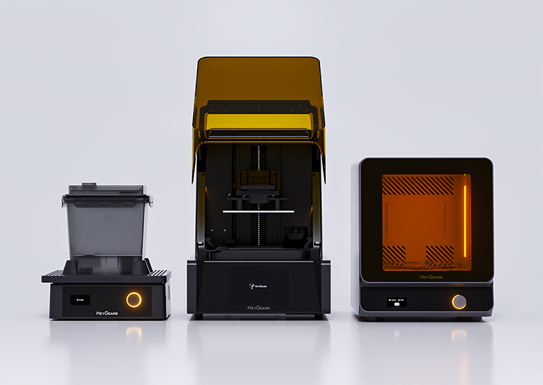 Image of Reflex 3D Printer with washing and curing unit by HeyGears