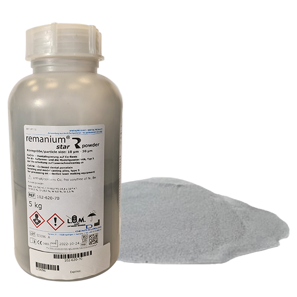 remanium star cobalt-chrome powder for dental restorations made by 3D printing
