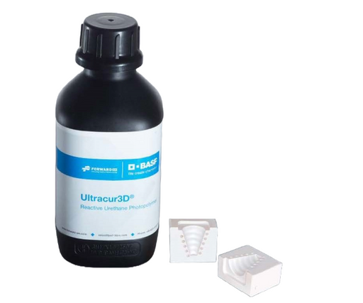 Bottle of 3D printing resin BASF Ultracure 3D-3280