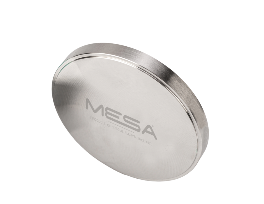 Image shows Titanium Grade 23 milling disc from MESA Italia for dental applications