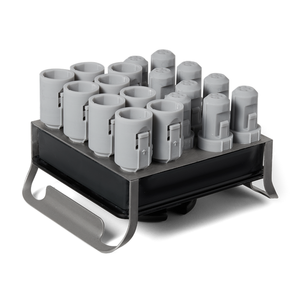 Formlabs build platform with 3D-printed  connectors produced with Formlabs Flame Retardant Resin - Proto3000 Online Store