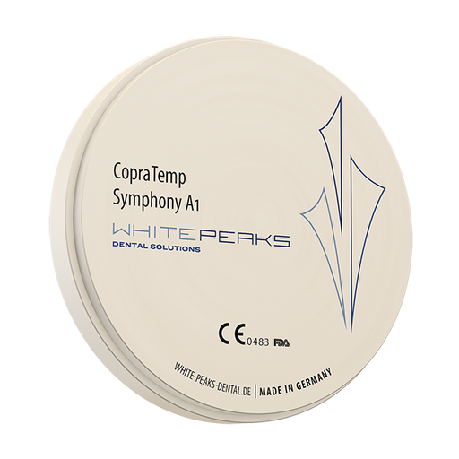 Image shows Whitepeaks CopraTemp Symphony PMMA milling puck