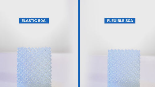 Elasticity and flexibility test of Formlabs Elastic 50A and Formlabs Flexible 80A SLA resins