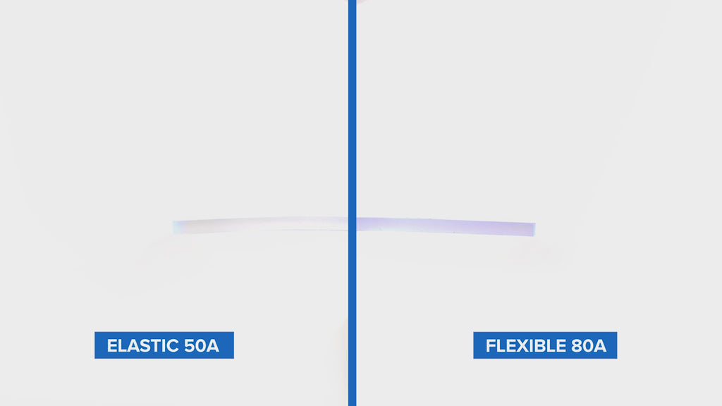 Elasticity and flexibility test of Formlabs Elastic 50A and Formlabs Flexible 80A SLA resins