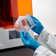 Image shows ventilation grid or medical device 3D-printed with BioMed Clear Resin, SLA 3D Printing Proto3000 Online Store 