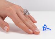 Image shows 3D printed ring mold produced with Formlabs Castable Wax 40 Resin on Form 3 SLA 3D printers