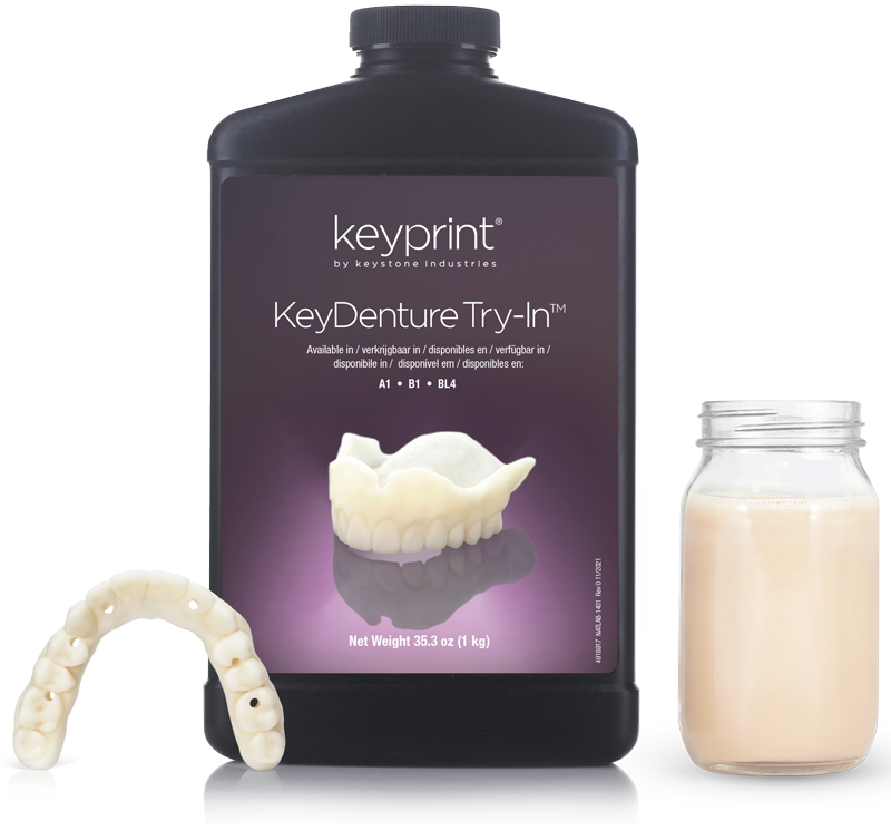 Keystone KeyPrint Key denture Try-in keystone proto3000