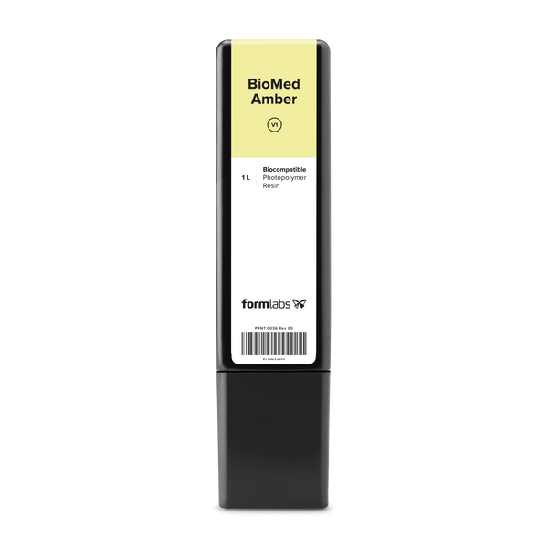 Formlabs BioMed Amber Resin cartridge, SLA 3D printing - Proto3000 Online Store 