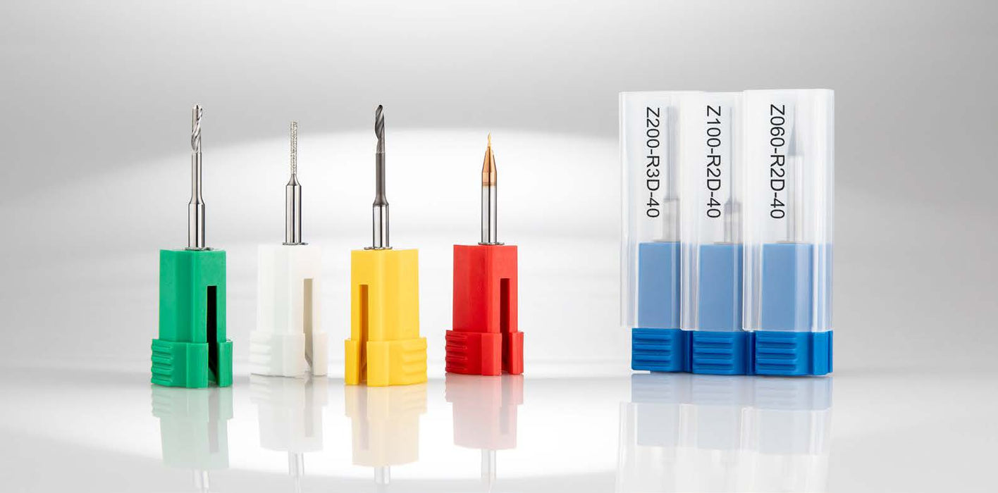Four Tooth Radius Cutter, CoCr & Titanium | 2.0 mm, Carbide-Coated - Proto3000 Online Store 